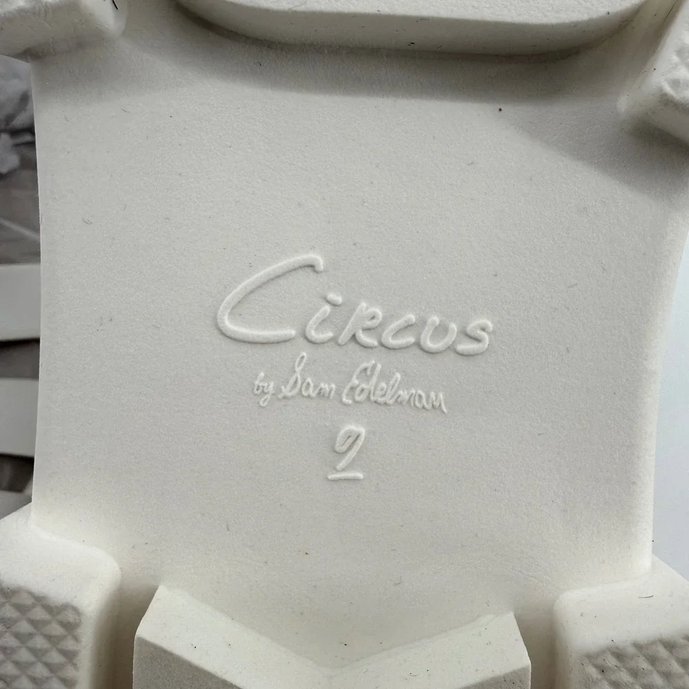 Circus NY Alyson Fisherman Platform Sandals White Lug Sole Buckle Women 9 NIB